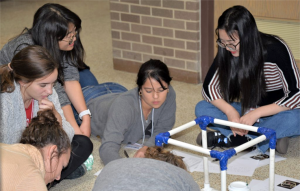 UW-Madison preservice teachers work in groups on an exercise designed by Meredith Dodd.